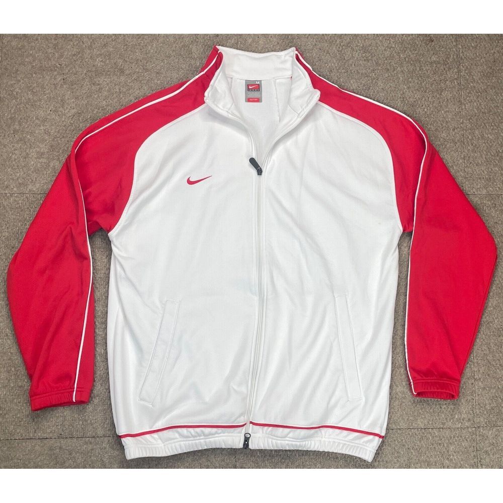 Nike Team Fit Dry Men's Full Zip Multicolored Long‎ Sleeve Track Jacket Size M